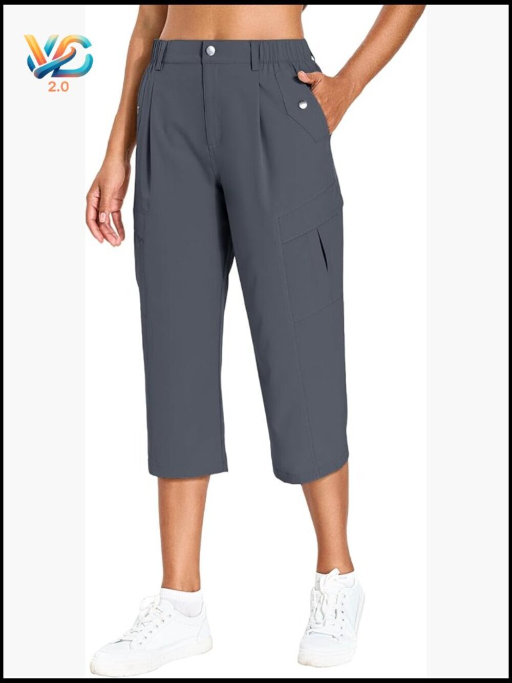 Women's Cargo Capris Lightweight Quick Dry Hiking Pants with 6 Pockets